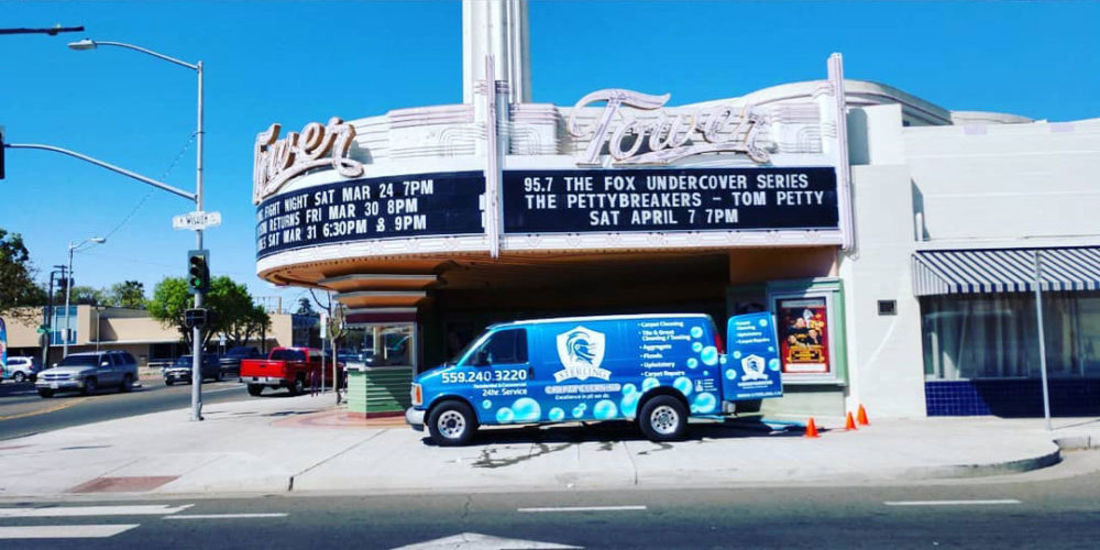 tower theater commercial carpet cleaning van